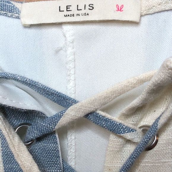 LE LIS DUSKY BLUE SUMMER COTTON DRESS w/LINING - Picture 3 of 7